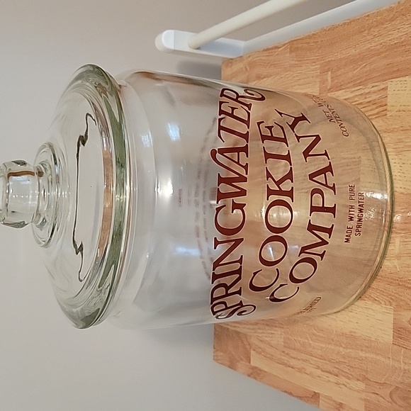 Vintage 1977 SPRINGWATER Cookie Jar, glass 13", - Picture 1 of 4